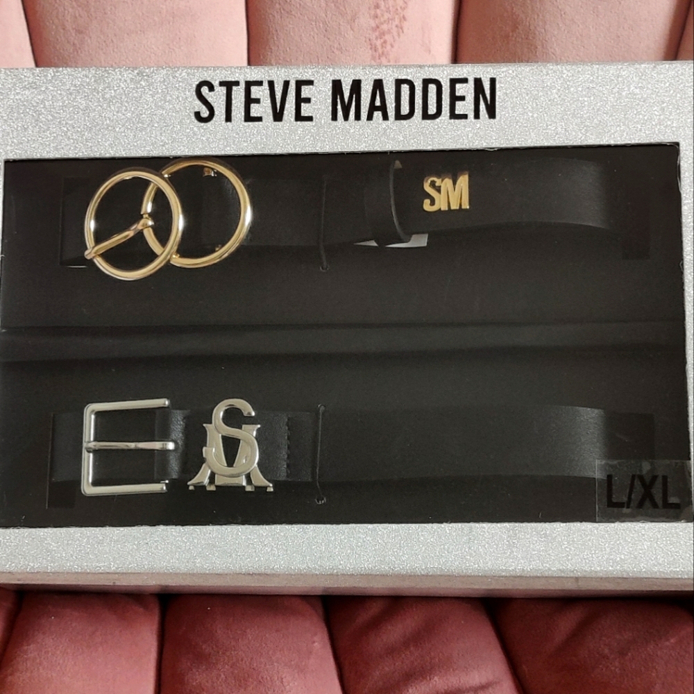 Steve Madden Belt Set Pack of 2 Belts L/XL